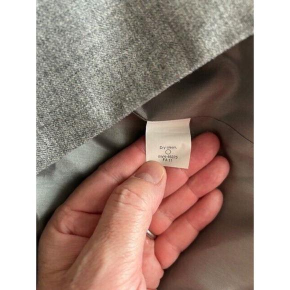 J. CREW FACTORY Grey Gray Business Casual Coquette Jacket Peplum Blazer Size 8 - Picture 9 of 13